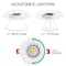 Luxrite 4 Inch Gimbal LED Recessed Downlight 5 CCT Selectable 2700K-5000K 12W 1000LM Dimmable LR23269-1PK - alternate 5
